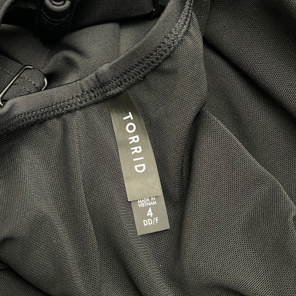 Torrid NWT Black Tie Front Underwire One-Piece Swimsuit - Picture 6 of 9